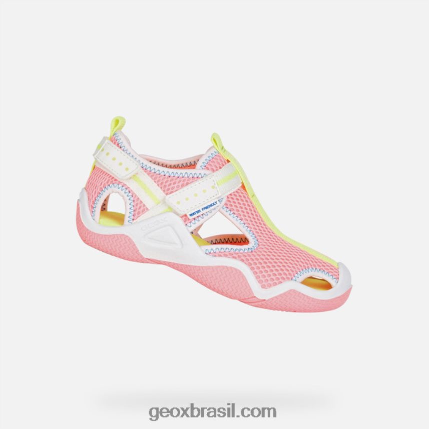 pernalta júnior fluo fúcsia/branco Geox 28TF8X1047