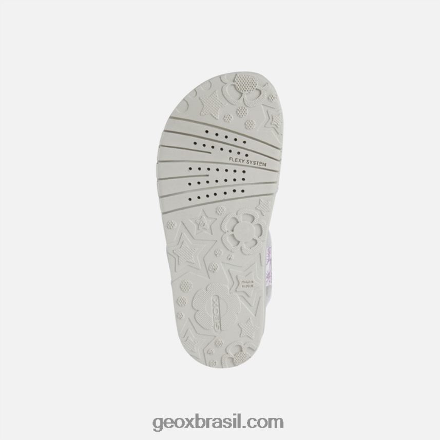 sandália costarei menina branco/rosa Geox 28TF8X1940