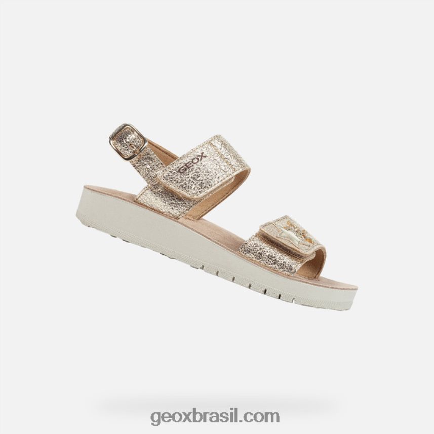 sandália costarei menina ouro Geox 28TF8X1193