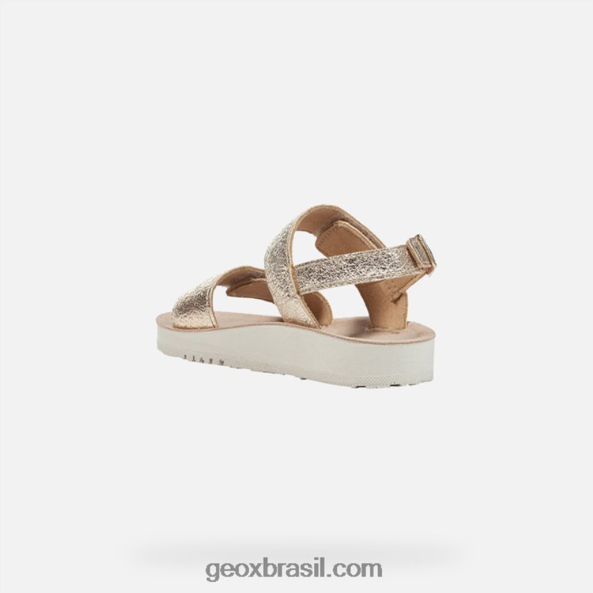 sandália costarei menina ouro Geox 28TF8X1193