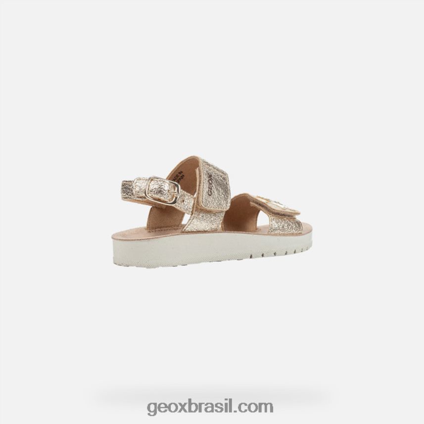 sandália costarei menina ouro Geox 28TF8X1193