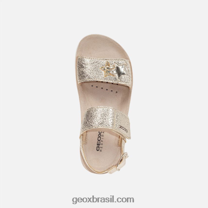 sandália costarei menina ouro Geox 28TF8X1193