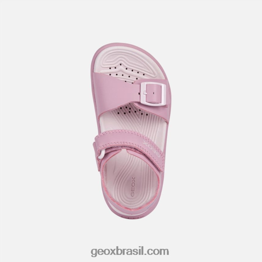 sandália fusbetto júnior rosa escuro/lilás claro Geox 28TF8X991