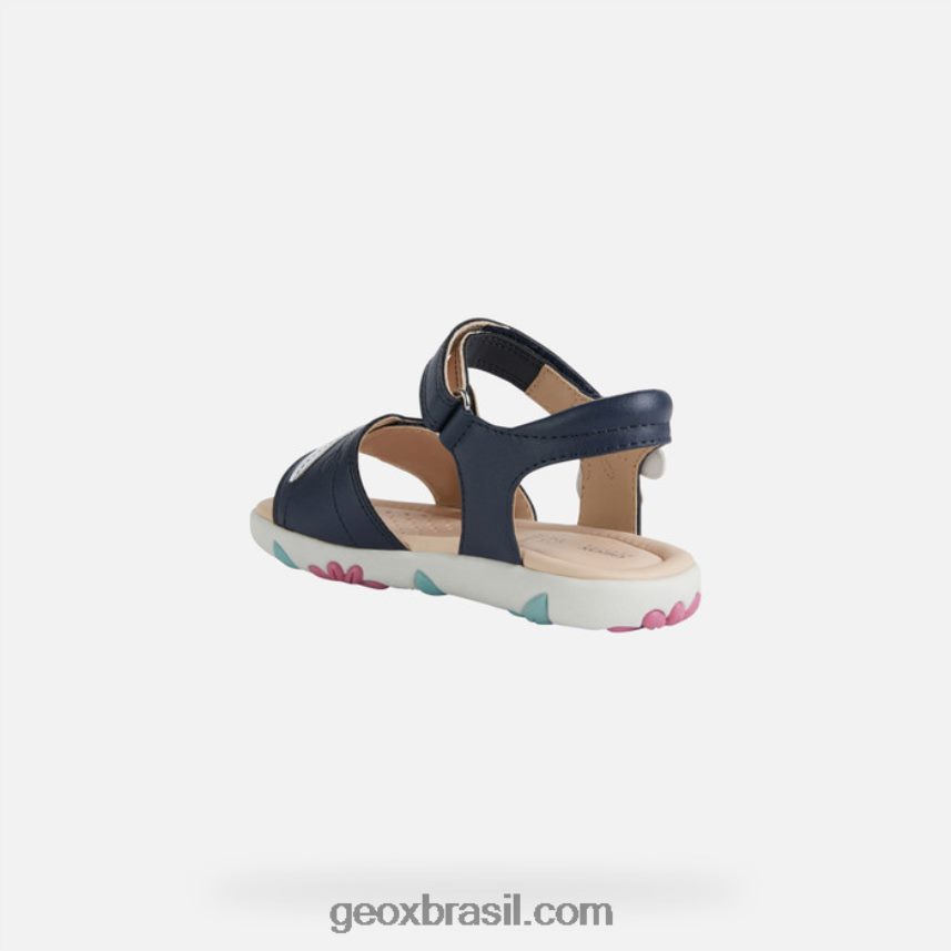 sandália haiti menina marinho/branco Geox 28TF8X1177