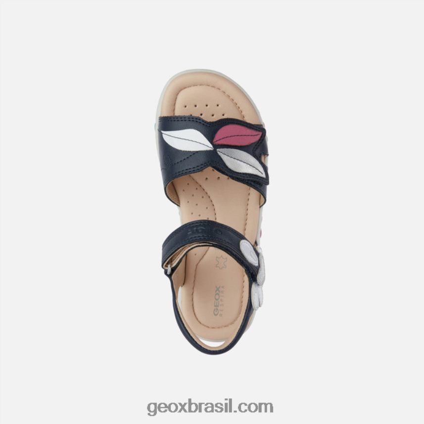 sandália haiti menina marinho/branco Geox 28TF8X1177