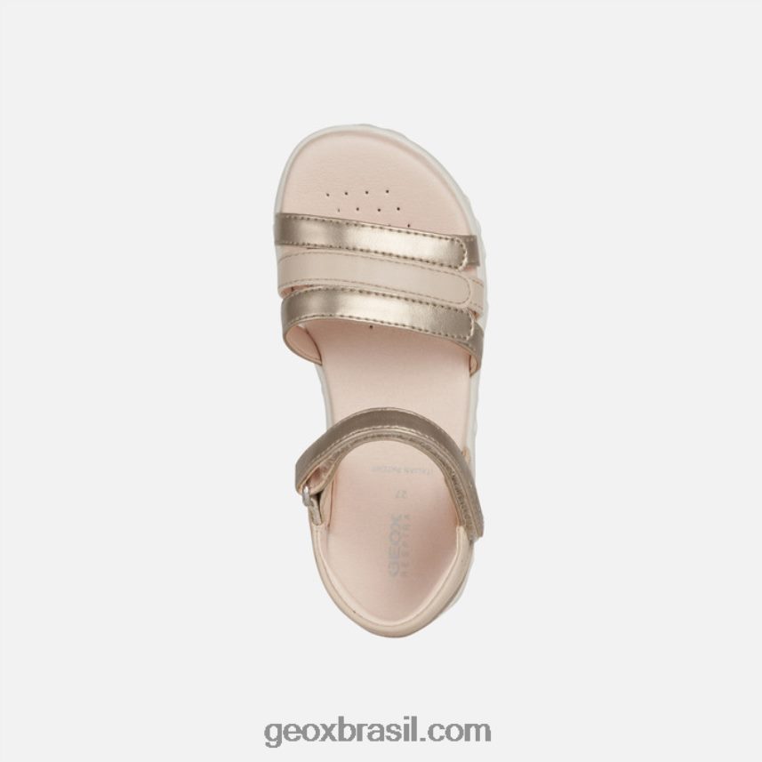 sandália haiti menina platina Geox 28TF8X1025