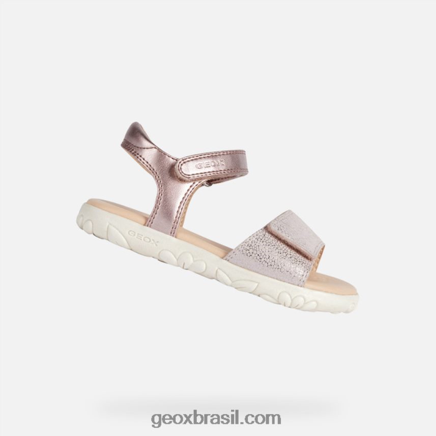 sandália haiti menina rosa claro Geox 28TF8X1058