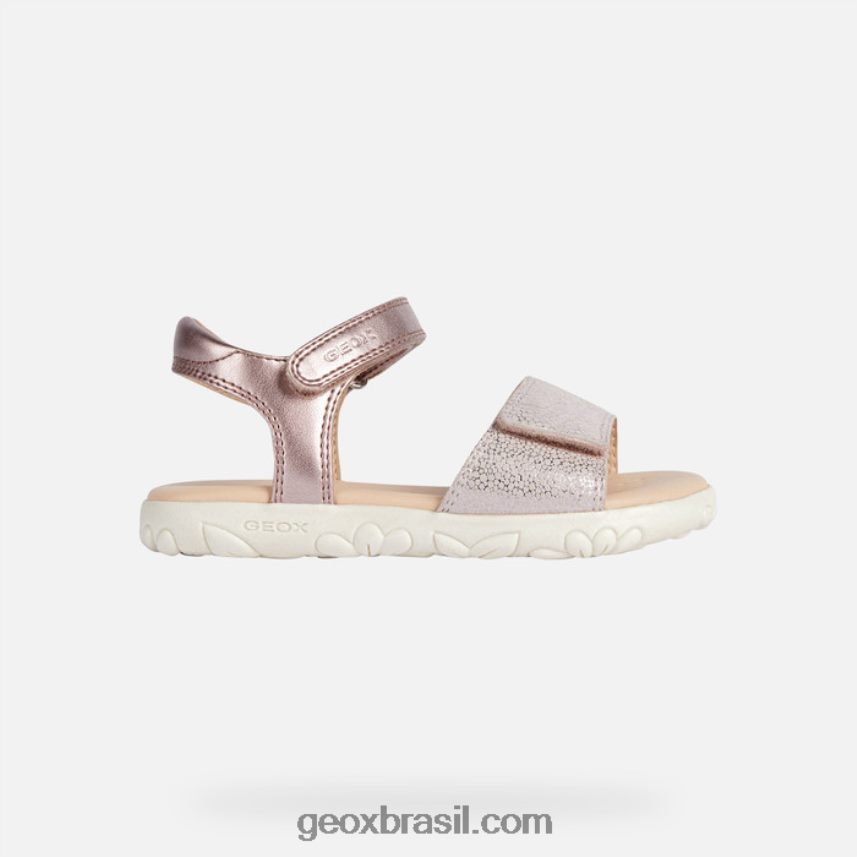 sandália haiti menina rosa claro Geox 28TF8X1058