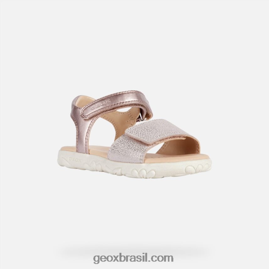 sandália haiti menina rosa claro Geox 28TF8X1058