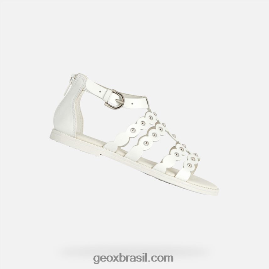 sandália karly menina branco Geox 28TF8X1105