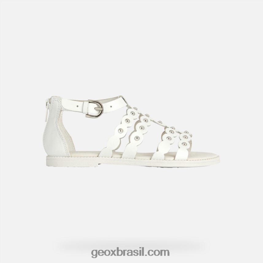 sandália karly menina branco Geox 28TF8X1105