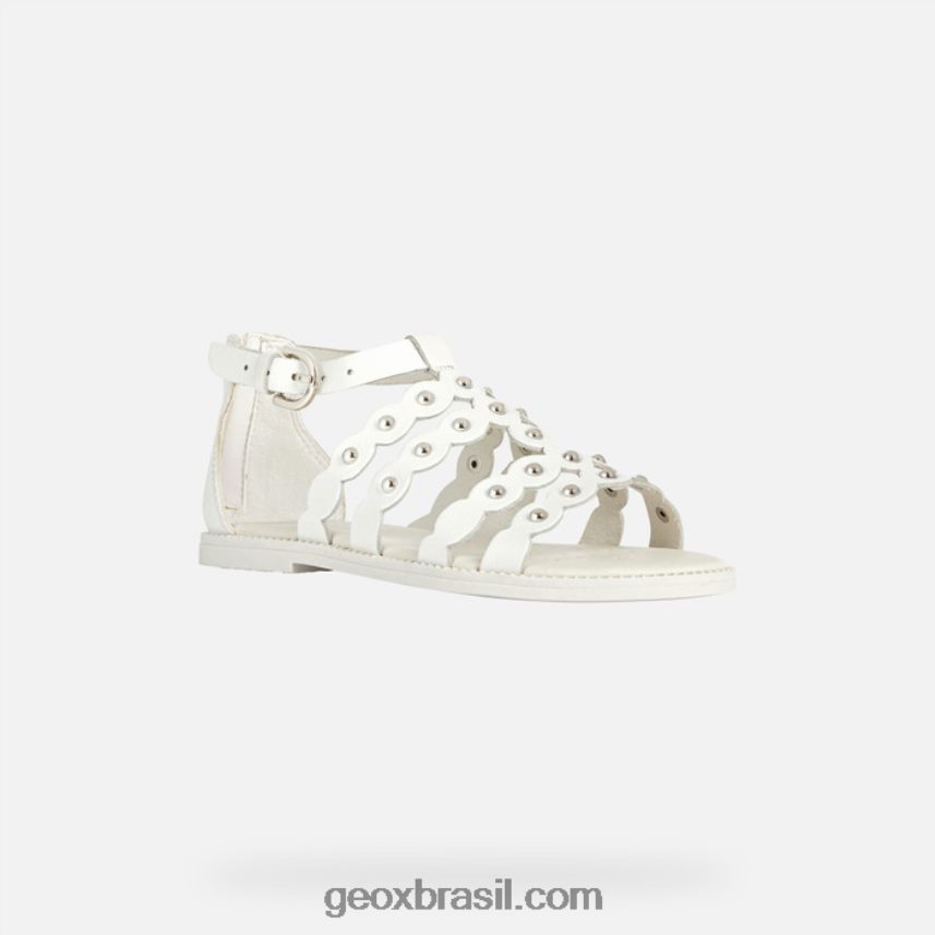 sandália karly menina branco Geox 28TF8X1105