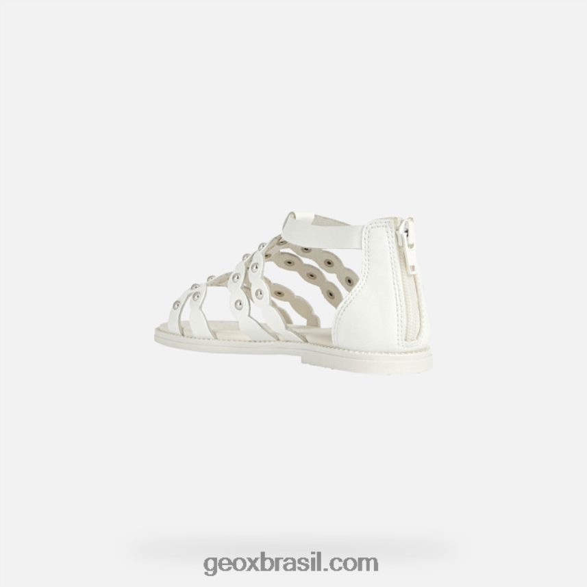 sandália karly menina branco Geox 28TF8X1105