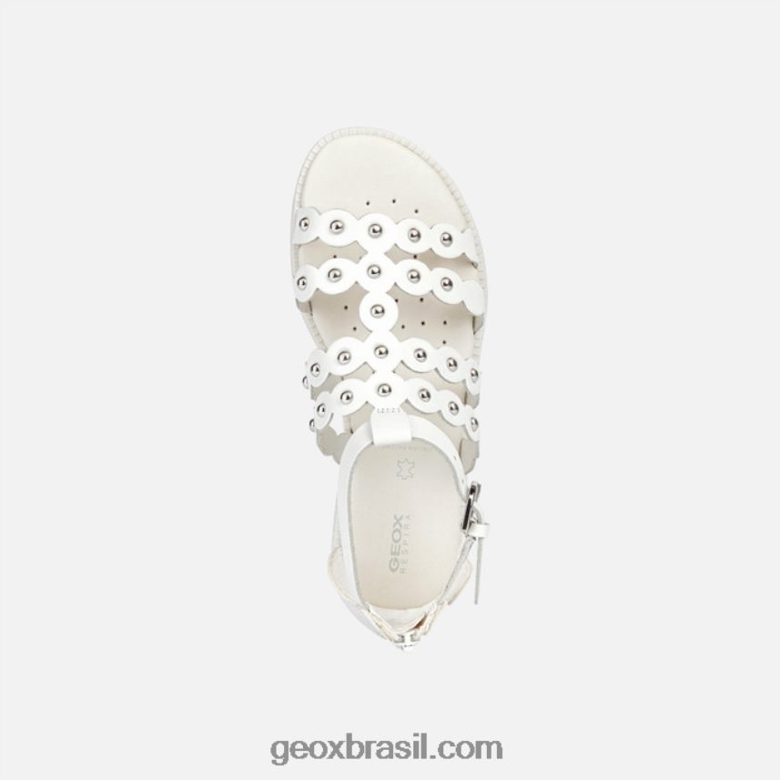 sandália karly menina branco Geox 28TF8X1105