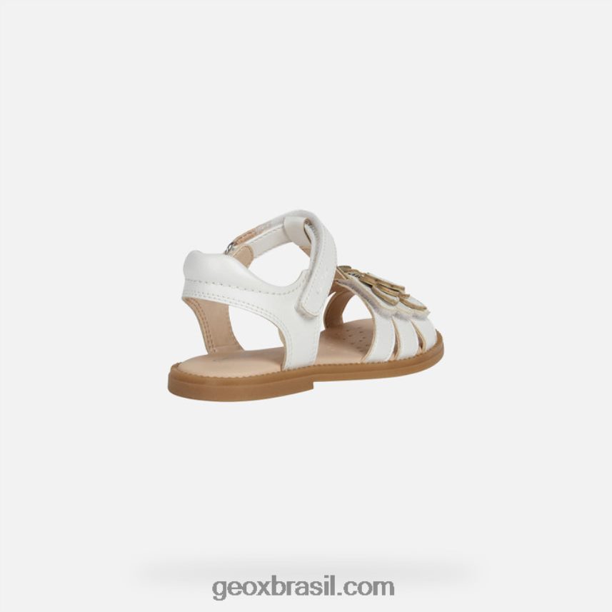 sandália karly menina branco Geox 28TF8X1150