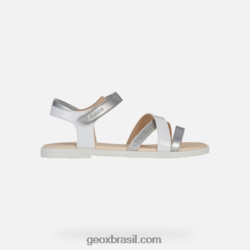 sandália karly menina branco Geox 28TF8X1225