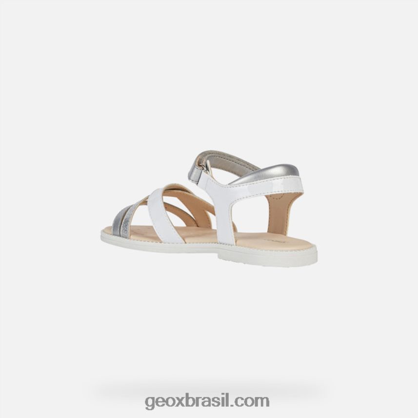sandália karly menina branco Geox 28TF8X1225