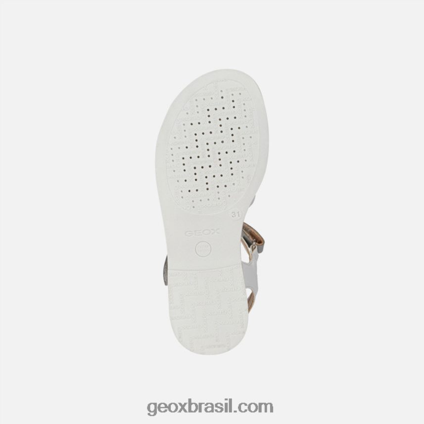 sandália karly menina branco Geox 28TF8X1225