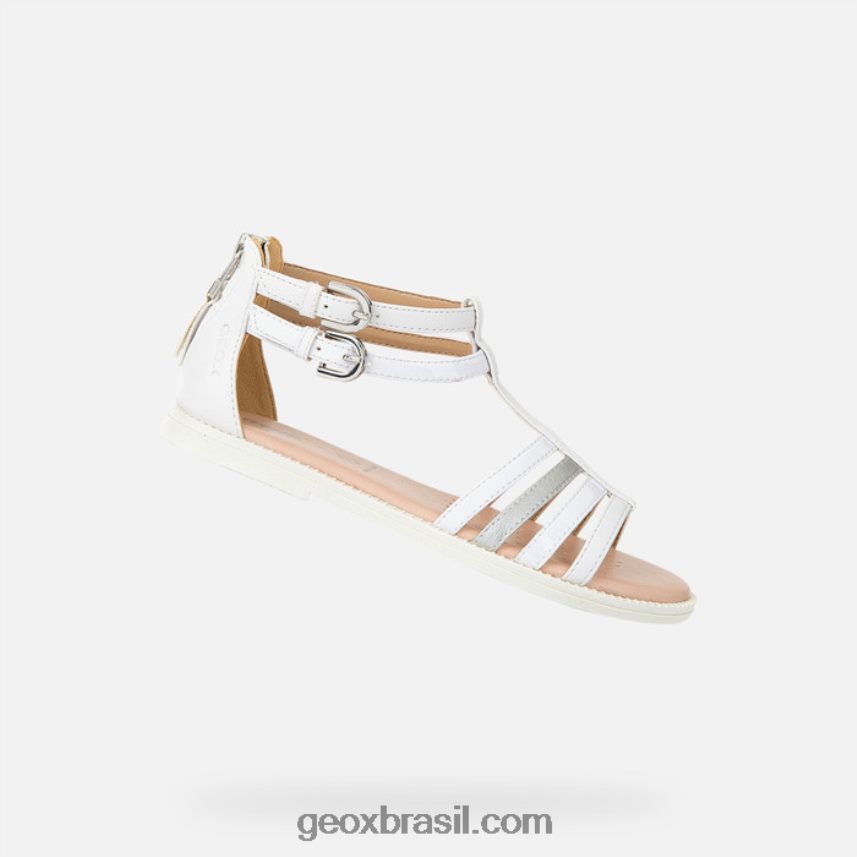 sandália karly menina branco Geox 28TF8X1872