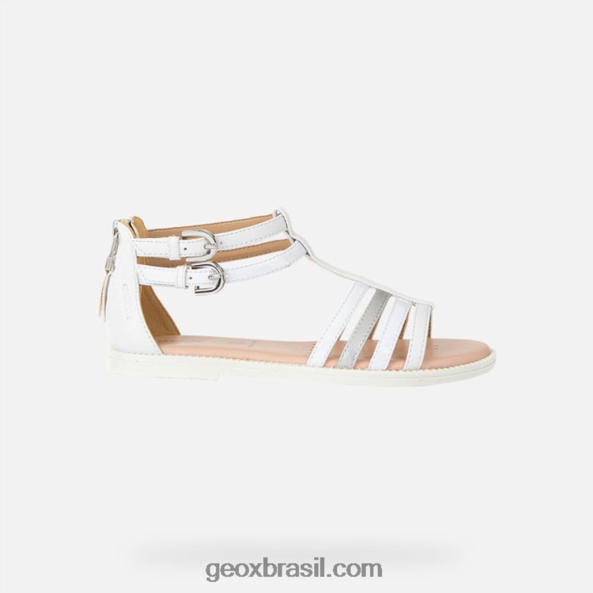 sandália karly menina branco Geox 28TF8X1872