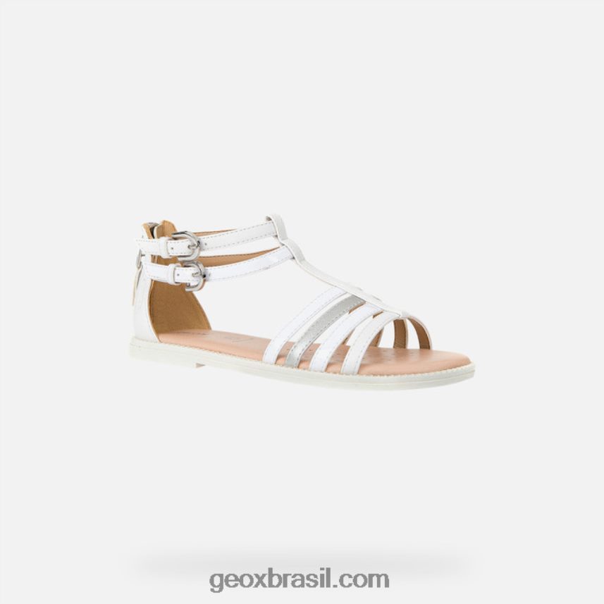 sandália karly menina branco Geox 28TF8X1872
