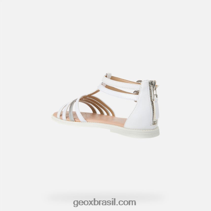 sandália karly menina branco Geox 28TF8X1872