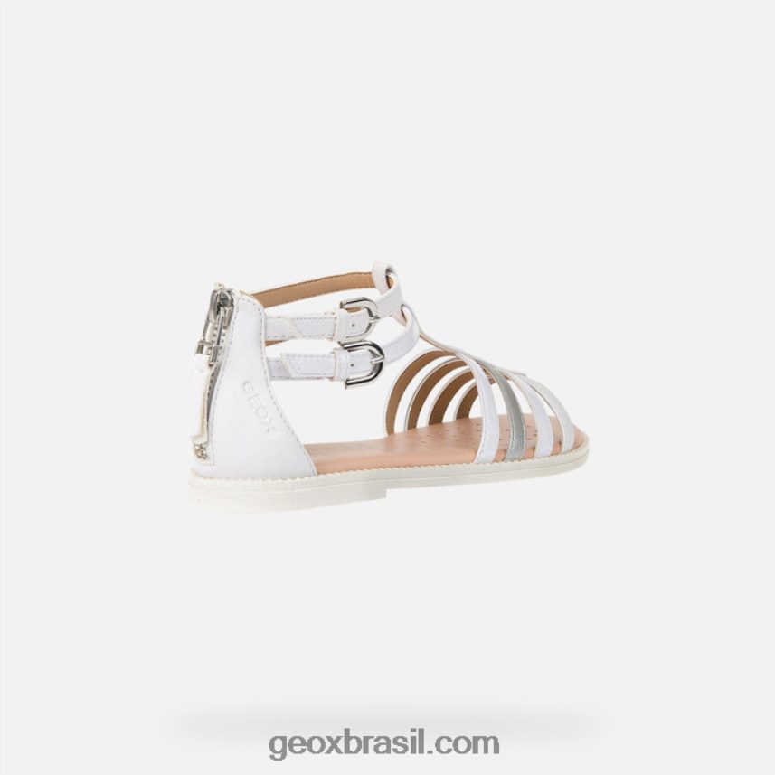 sandália karly menina branco Geox 28TF8X1872
