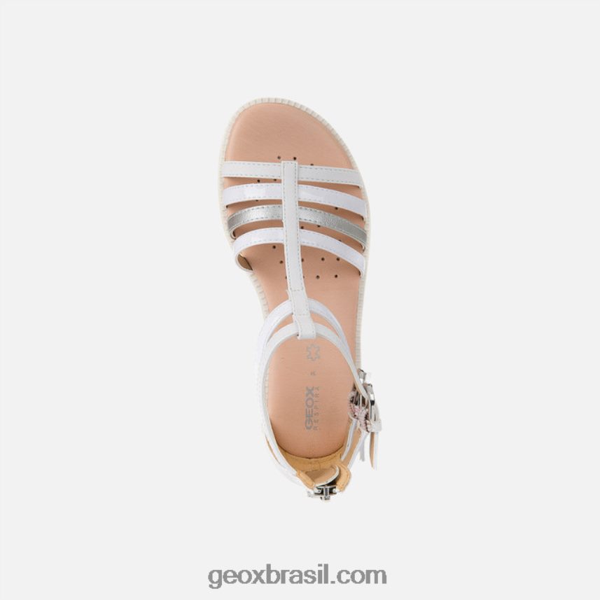 sandália karly menina branco Geox 28TF8X1872