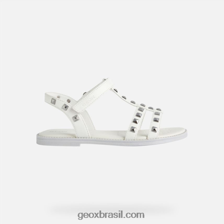 sandália karly menina branco Geox 28TF8X1900