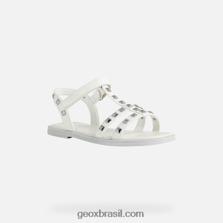 sandália karly menina branco Geox 28TF8X1900