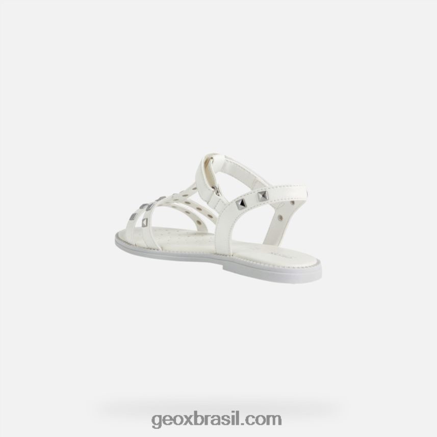 sandália karly menina branco Geox 28TF8X1900