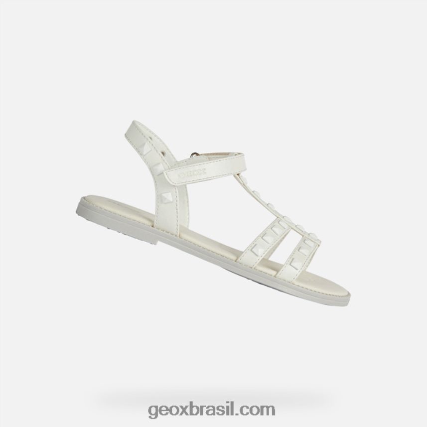 sandália karly menina branco Geox 28TF8X1901