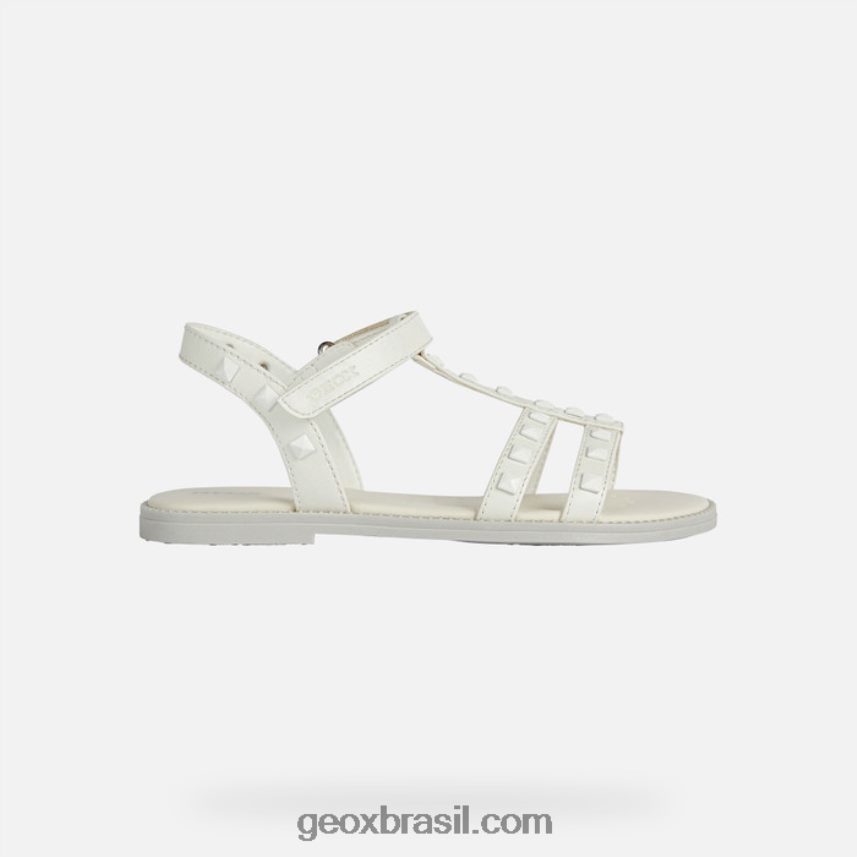 sandália karly menina branco Geox 28TF8X1901