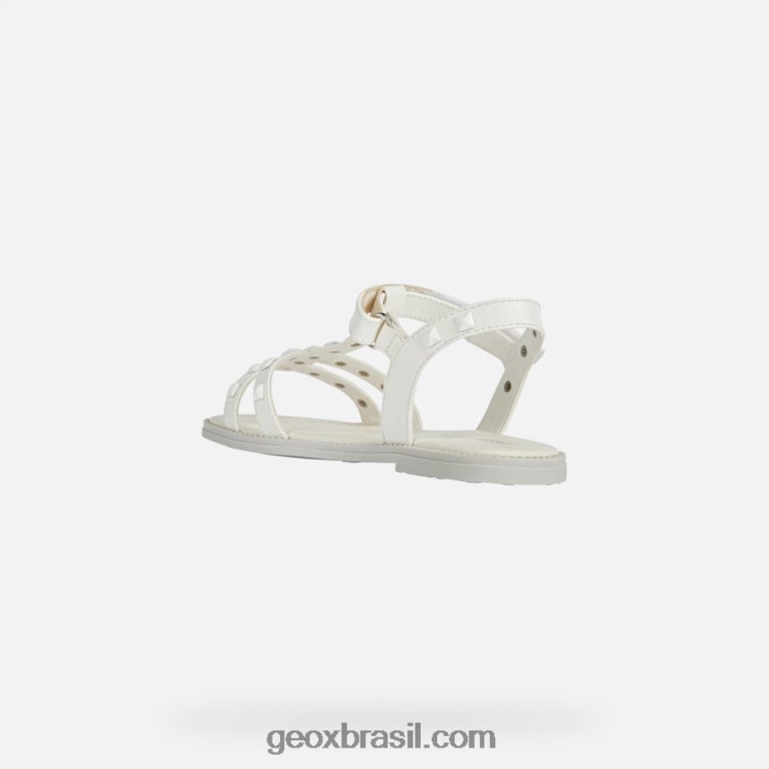 sandália karly menina branco Geox 28TF8X1901