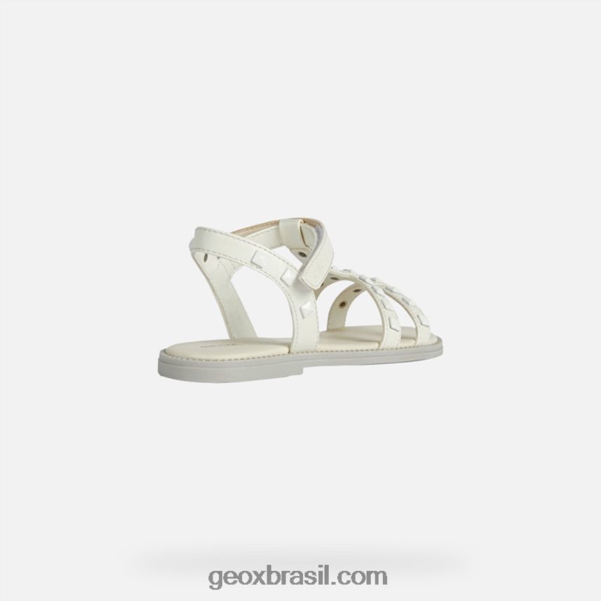 sandália karly menina branco Geox 28TF8X1901