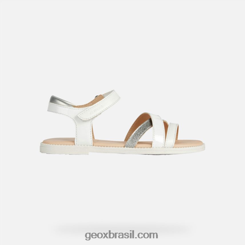 sandália karly menina branco Geox 28TF8X1905