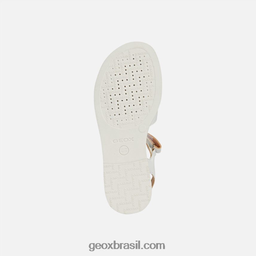 sandália karly menina branco Geox 28TF8X1905