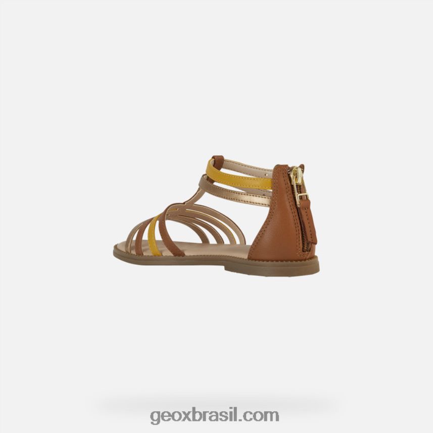 sandália karly menina caramelo Geox 28TF8X1237