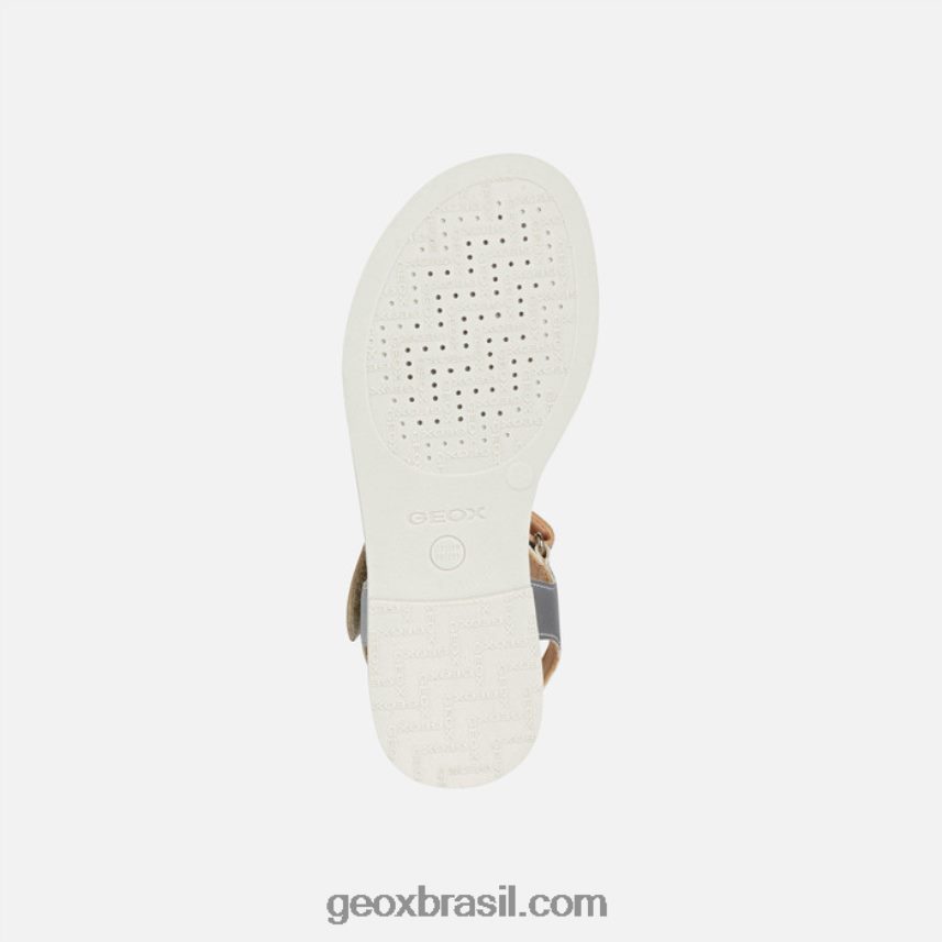 sandália karly menina prata Geox 28TF8X1904