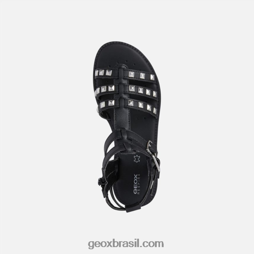 sandália karly menina preto Geox 28TF8X1109