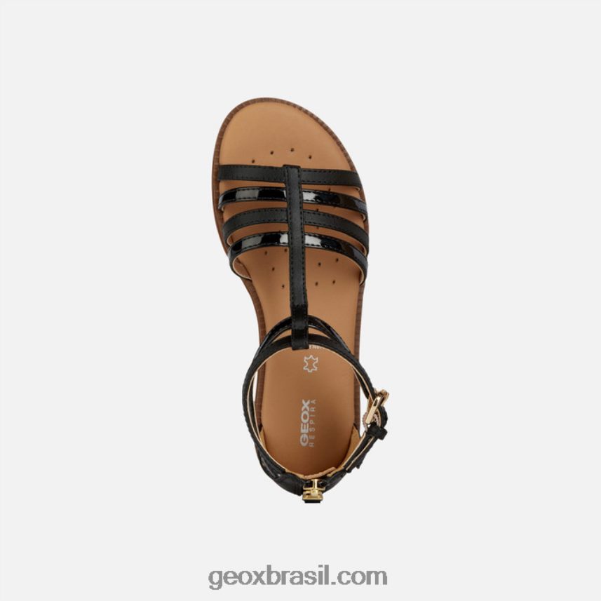 sandália karly menina preto Geox 28TF8X1873