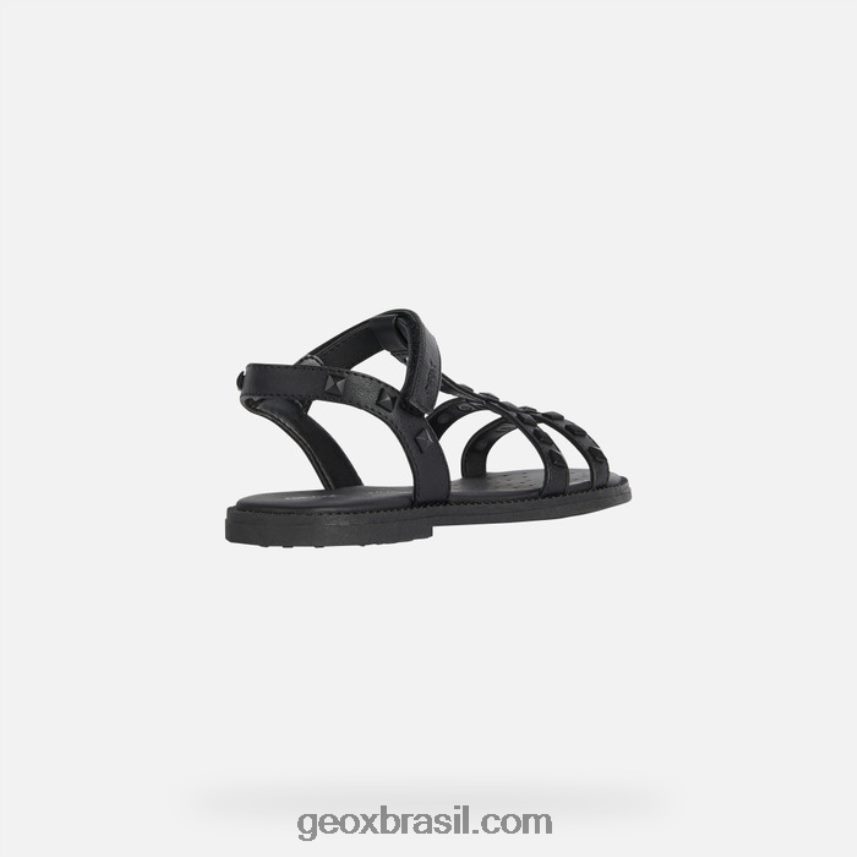 sandália karly menina preto Geox 28TF8X1902