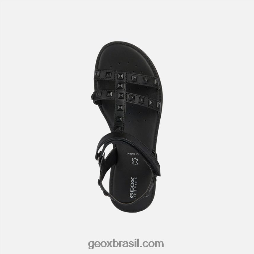 sandália karly menina preto Geox 28TF8X1902