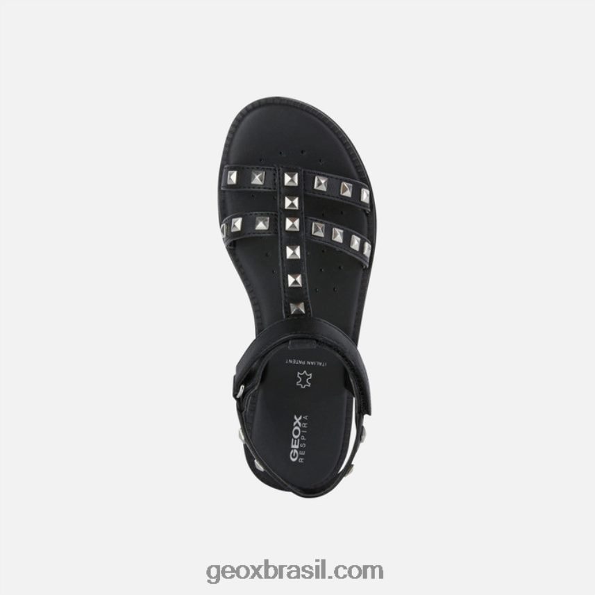 sandália karly menina preto Geox 28TF8X1903