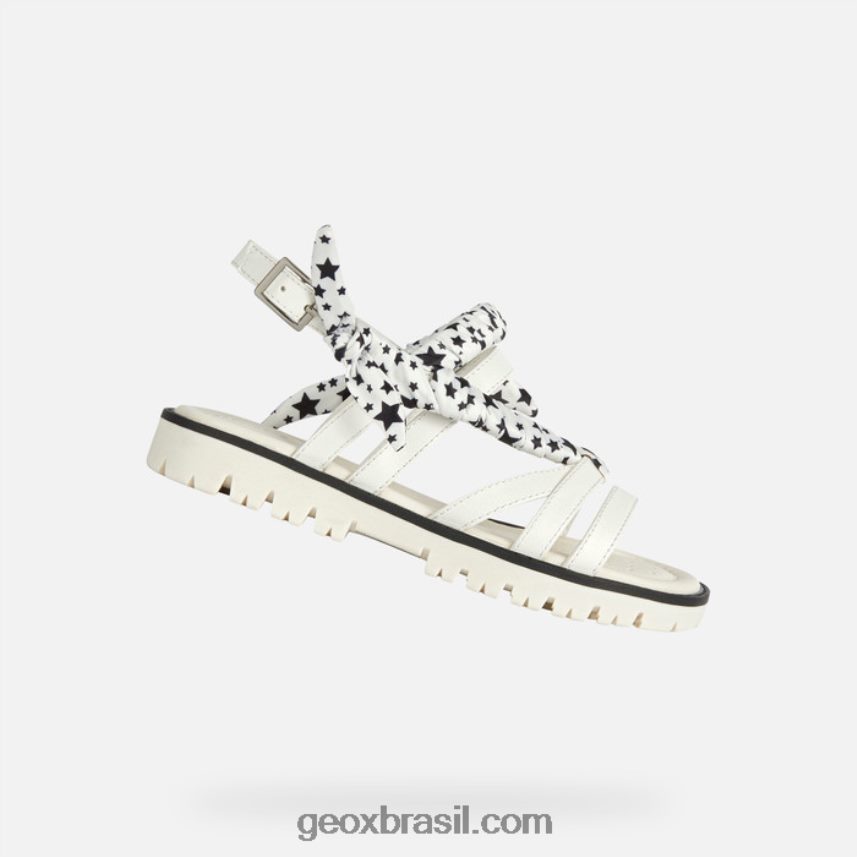 sandália starblush menina branco Geox 28TF8X1139