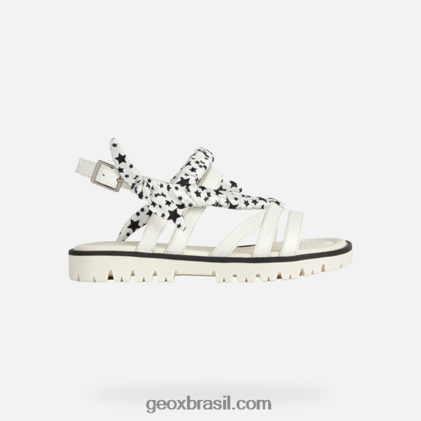sandália starblush menina branco Geox 28TF8X1139
