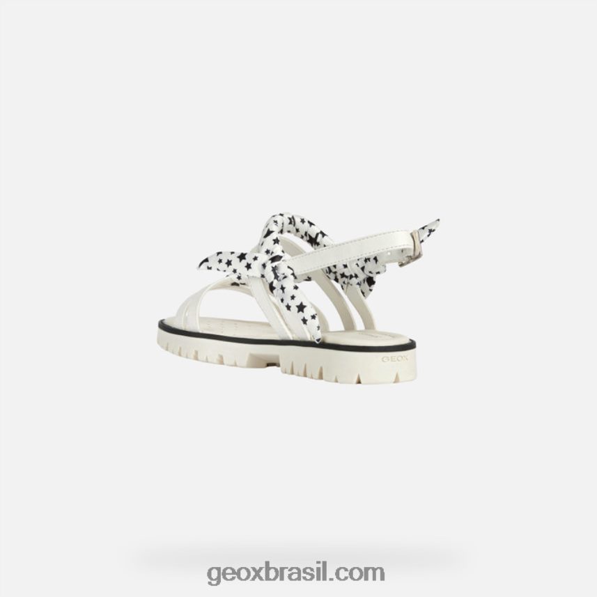 sandália starblush menina branco Geox 28TF8X1139