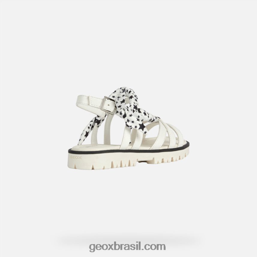 sandália starblush menina branco Geox 28TF8X1139