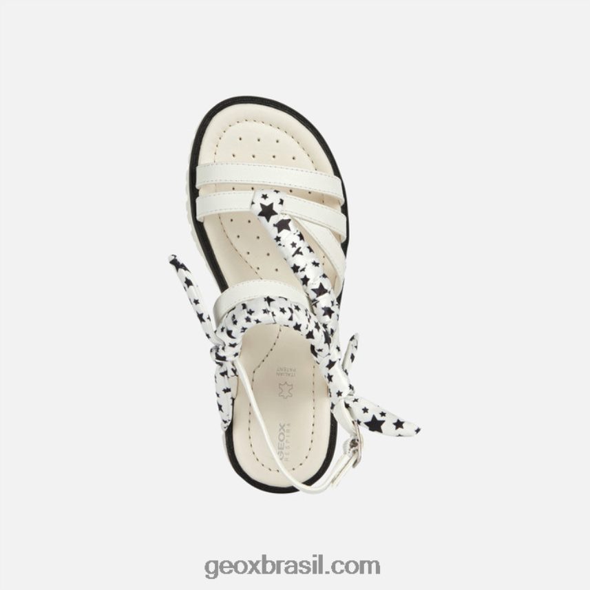 sandália starblush menina branco Geox 28TF8X1139