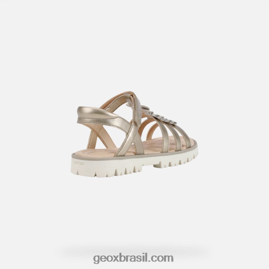 sandália starblush menina platina Geox 28TF8X1938